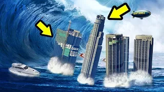 أعظم تسونامي في التاريخ على قراند 5 | GTA 5 Tsunami