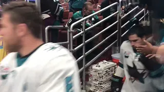 San Jose Sharks vs Anaheim Ducks warmup entrance