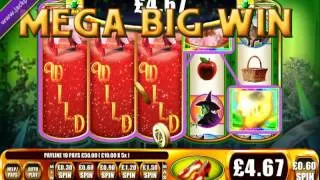 £400.00 MEGA BIG WIN (666X STAKE) WIZARD OF OZ RUBY SLIPPERS ™ BIG WIN SLOTS AT JACKPOT PARTY