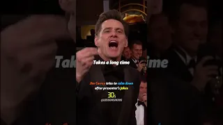 Jim Carrey tries to calm down after presenters jokes #shorts