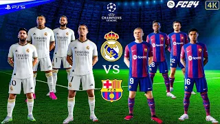 #9 I Quater Final Leg 1 I BARCA VS MADRID I Uefa champions Legaue I PS5 4k I Gameplay I FC 24