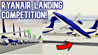 RYANAIR Landing Competition! - PTFS (Pilot Training Flight Simulator)