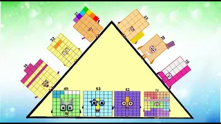 Numberblocks 17 add when moving up the pyramid from big to small in 2 stage