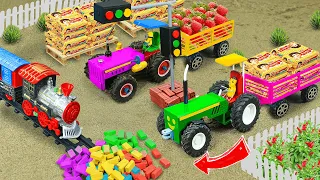 diy mini tractor heavy trolley stuck in mud with parle g science project P10@sanocreator