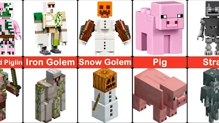 Minecraft Mobs and Their LEGO Copies - Comparison