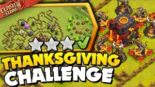 #ClashOfClans #CoC #ClashOfClansEventEasily 3 Star the Thanksgiving Challenge (Clash of Clans)