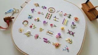 [무료도안/free pattern] 2편 - 30가지 기초 프랑스자수 30 Basic embroidery