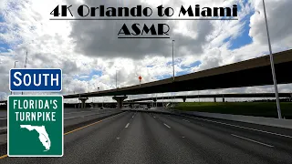 4K Florida’s Turnpike South: Orlando to Miami ASMR