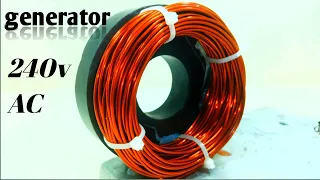 How to make free energy generator 240v AC using power magnet & Coil