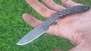 One Piece Cable Damascus Knife