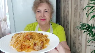 Потрясающая тушеная капуста. Рецепт вкусной капусты.