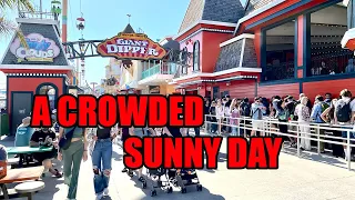 A Crowded Sunny Day at the Santa Cruz Beach Boardwalk