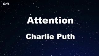 Attention - Charlie Puth Karaoke 【No Guide Melody】 Instrumental