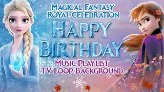 Frozen Elsa Anna Birthday Party Music Playlist, Animated TV Loop Background