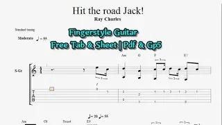 Hit the road Jack - Fingerstyle Guitar | Free Tab & Sheet | Pdf & Gp5