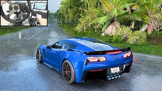 Corvette Z06 - (900hp Supercharged V8) - Forza Horizon 5 Gameplay - FH5 4K - Steering Wheel Camera