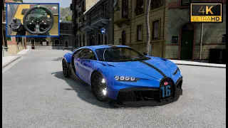 Bugatti Chiron 16 Edition || BeamNG.drive Steering Wheel Gameplay || UHD 4K