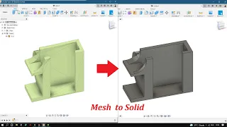 Convert STL mesh to a Solid Body In Just 3 Minute | Fusion 360 #fusion360