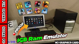 (Lite) Best Android Emulator 1GB RAM PC | NO GRAPHICS CARD | NO VT | FIX OPENGL | Dual Core PC's