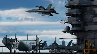 DCS ~ F/A-18C Crowded Deck Departure