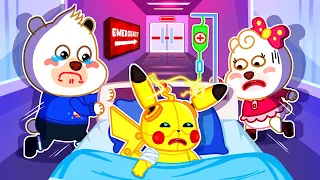 ¡No me dejes, Pikachu tiene un Boo Boo! - ¡Pokémon en la vida real! | Bearee Dibujos Animados