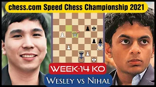 Wesley Blundered and Nihal Queened his Pawn | So vs Nihal | chess.com Speed Chess Championship 2021