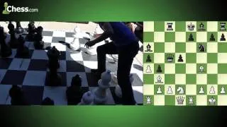GM Maxime Vachier-Lagrave and IM Daniel Rensch: Giant Bullet Chess, Game 2