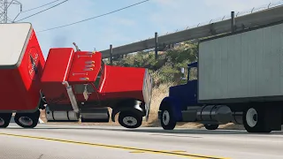 BeamNG Drive Insane Trucking Crashes #10 - Insanegaz