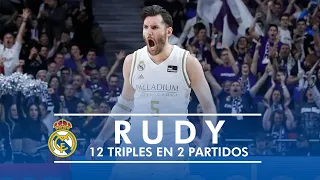 Los 12 triples de Rudy en los 2 últimos partidos