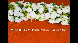 DIY Flower arrangement or Row or Runner super easy