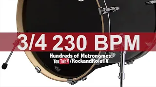 🔴 230 BPM 3/4 Kick Drum Metronome