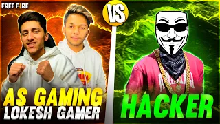 As Gaming & Lokesh Vs Hacker 😨 Jash Op Reaction Free Fire Best Clash Squad Match - Garena Free Fire