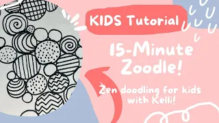 Zoodle! Zen Doodle. Zentangle© Method for kids!