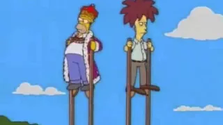 Sideshow Bob and Homer chase down the killer!