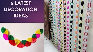 6 Cool and Colourful Decoration Ideas with Paper | Quick Wall decorations