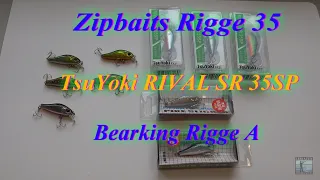 ОБЗОР и СРАВНЕНИЕ Zipbaits Rigge 35, TsuYoki RIVAL SR 35SP и BEARKING RIGGE A