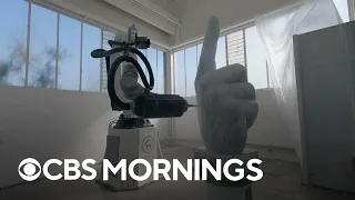 Robots used to carve out marble sculptures