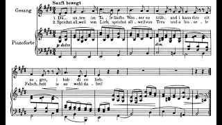 Da unten im Tale (J. Brahms) Score Animation