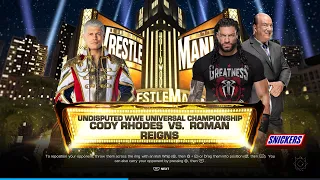 WWE 2K24 Roman Reigns VS Cody Rhodes for the WWE Undisputed Championship at WRESTLEMANIA!!! @WWE