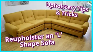 REUPHOLSTERING A COUCH | HOW TO UPHOLSTER A SOFA | UPHOLSTERY TIPS AND TRICKS | FaceliftInteriors