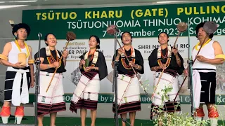 Folk Song from Khuzama 7Dec Tsütuo Kharu (Gate) Pulling Ceremony Kohima | Bye Sir Temjen 😍🫱🏼‍🫲🏻