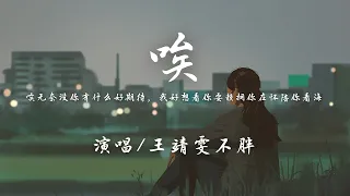 王靖雯不胖 - 唉『唉 无奈 没你有什么好期待，我好想看你耍赖 拥你在怀 陪你看海。』【动态歌词】