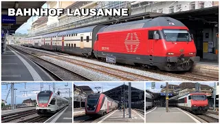 Züge beim Bahnhof Lausanne | Trains at Lausanne station (2021)