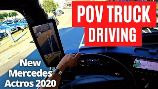 New Mercedes Actros - POV Truck Driving - Den Haag 🇳🇱 Cockpit View