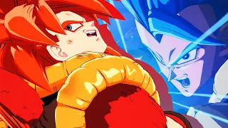 Gogeta (SS4) vs Gogeta (SSGSS) Dramatic Finish [ENG + JP] - DRAGON BALL FighterZ