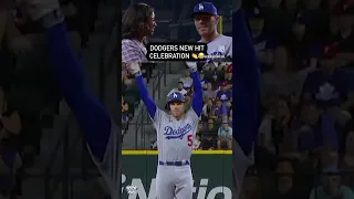 What do you think of the Dodgers new hit celebration? #baseball #dodgers #mlb #shorts