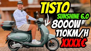 2023 TISTO SUNSHINE 6.0 - BEZAHLBARER 8000W eROLLER mit ENTNEHMBAREN AKKUS | EFIEBER