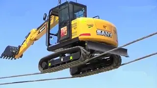 Dangerous Heavy Equipment Machinery Excavator Fails Operator, Extreme Heavy Machines Fastest Driving