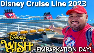 Disney Cruise Line 2023 EMBARKATION DAY! Disney Wish Cruise Vlog 1! Disney Cruise Vlog 2023