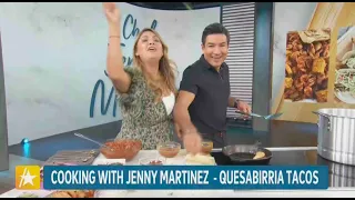 Birria Quesa Tacos Segment Access Daily with Mario Lopez and Jenny Martinez